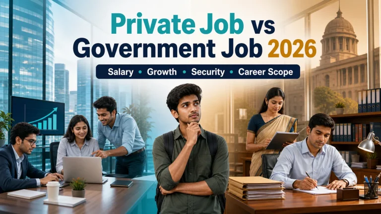 Private Job vs Government Job in India 2026: Which Is Better for Freshers?